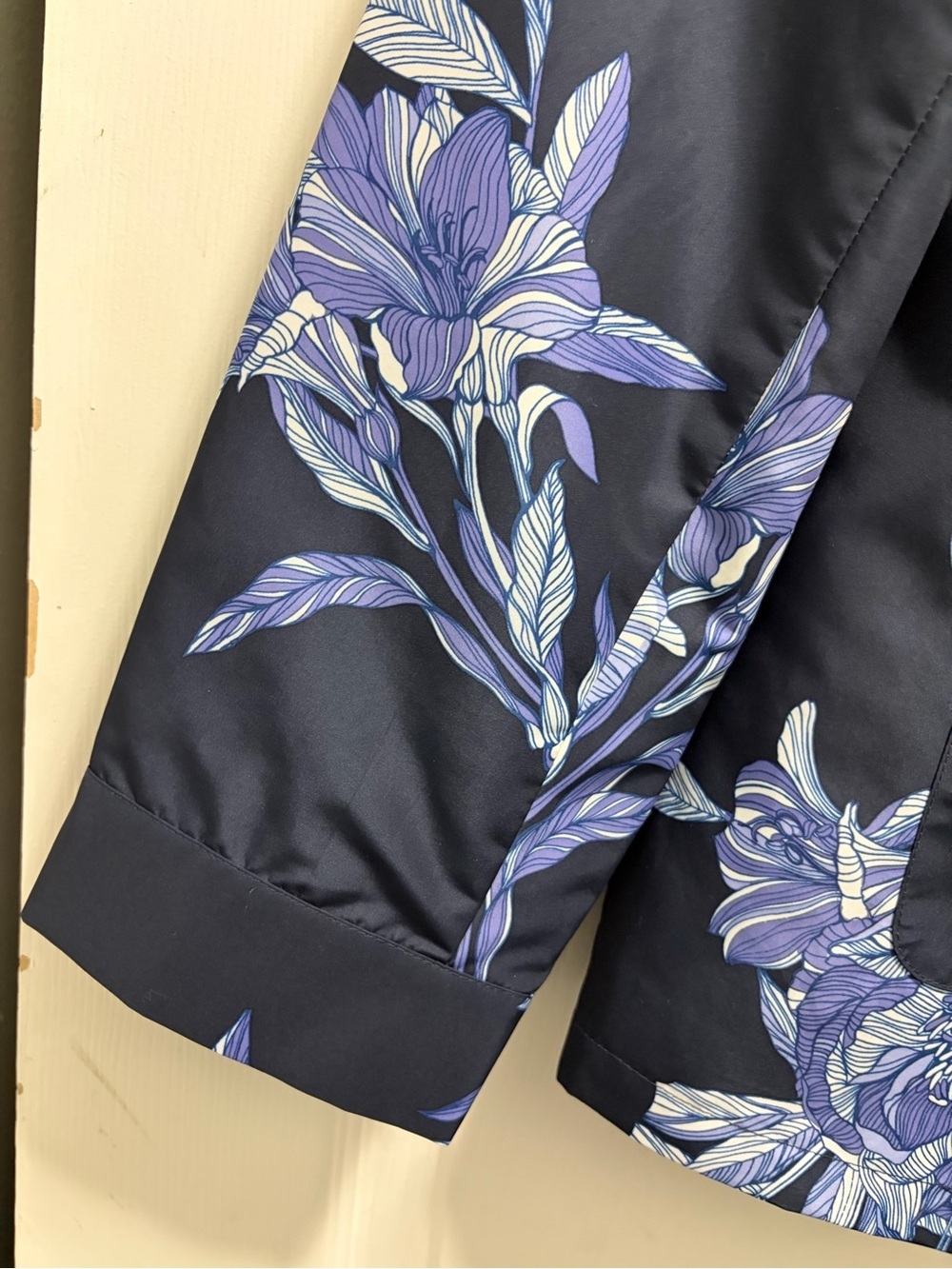 Chico's Navy and Periwinkle Floral Jacket - Picture 6 of 13